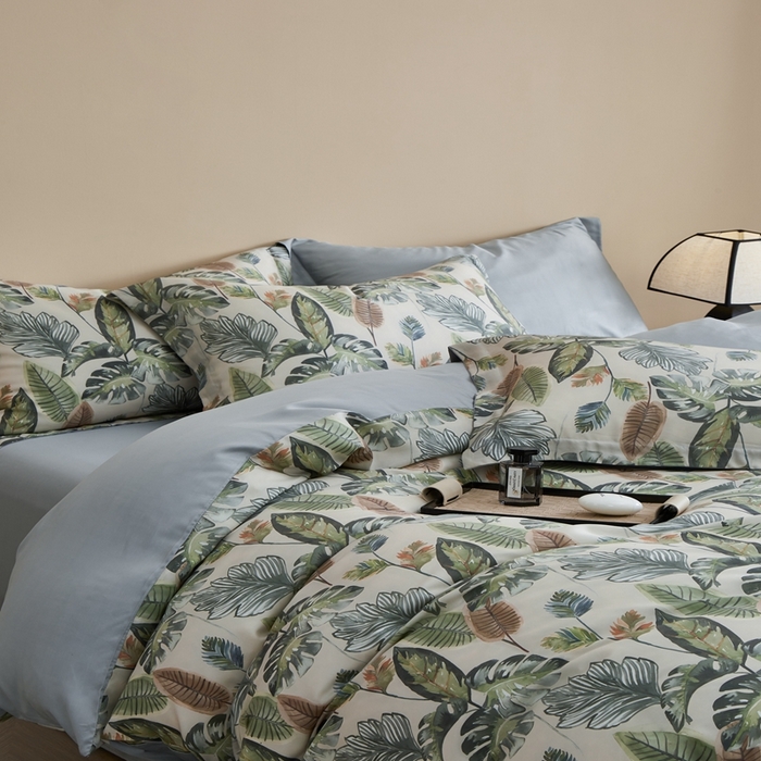 91家纺网 家纺一手货源 找家纺 顾家家居 2025新款莱塞尔数码印花四件套 曼茂