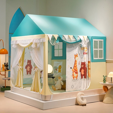 富莱星2025新款卡通儿童小房子蚊帐系列 4长颈鹿森林派对