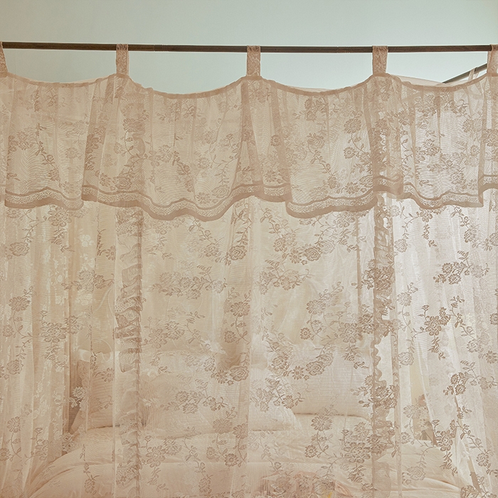 91家纺网 家纺一手货源 找家纺 902落地宫廷蚊帐 可可庄园-奶油玉