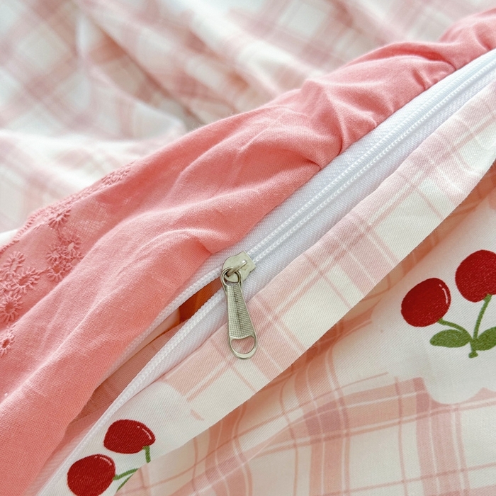 91家纺网 家纺一手货源 找家纺 添越 2024新款纯棉砂洗床盖沁心花语