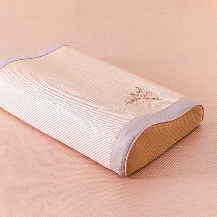 小猫派 2025新款夏季冰藤乳胶枕套乳胶枕头套儿童记忆枕芯套 单枕套–冰藤紫色花束