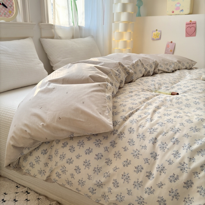 91家纺网 家纺一手货源 找家纺 （总）清雅福 2025全棉13372小清新四件套和单被套早春系列第二批--单枕套