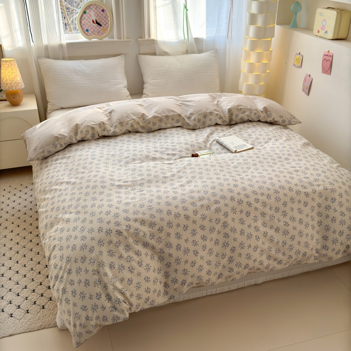 91家纺网 家纺一手货源 找家纺 清雅福 2025全棉13372小清新四件套和单被套早春系列第二批--单被套 芭莎夫人