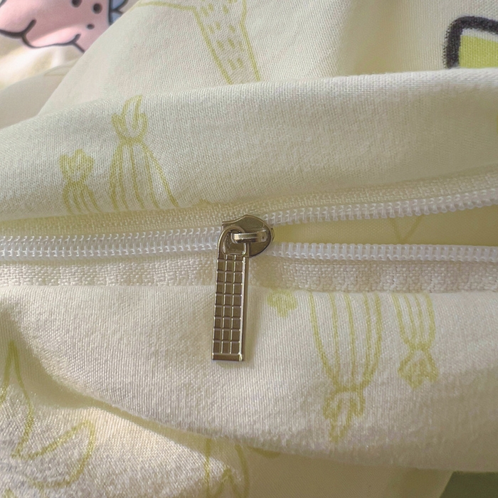 91家纺网 家纺一手货源 找家纺 仟人梦 2025新款水洗棉印花四件套 恐龙日记