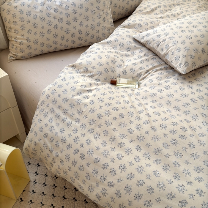 91家纺网 家纺一手货源 找家纺 清雅福 2025全棉13372小清新四件套和单被套早春系列第二批--单枕套 芭莎夫人