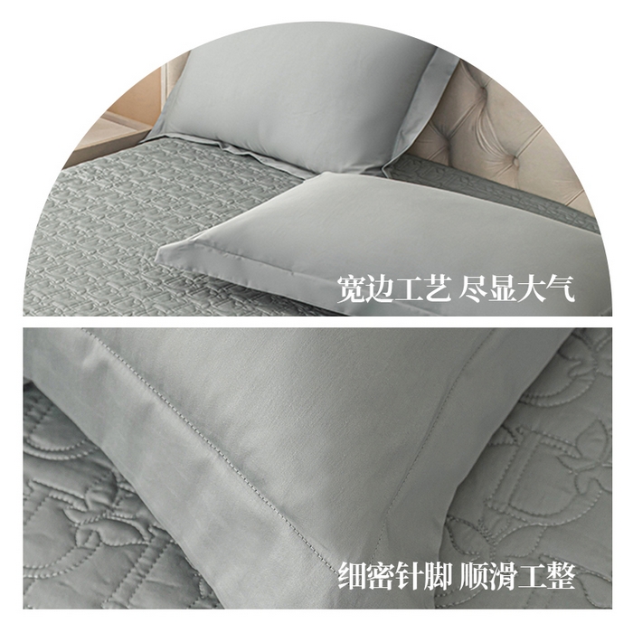 91家纺网 家纺一手货源 找家纺 金喜2025新款100支全棉枕套宽边工艺100S长绒棉枕头套-莫兰迪色系 木槿绿