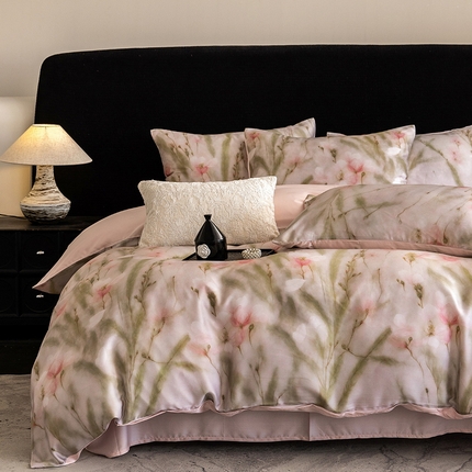 91家纺网 家纺一手货源 找家纺 （总）立奥被业 2025年新款100%兰精天丝四件套天丝数码印花四件套