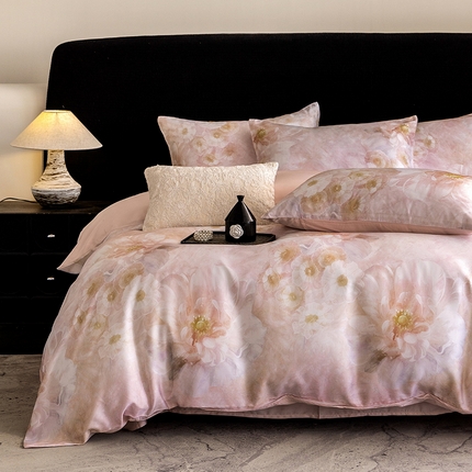 91家纺网 家纺一手货源 找家纺 （总）立奥被业 2025年新款100%兰精天丝四件套天丝数码印花四件套