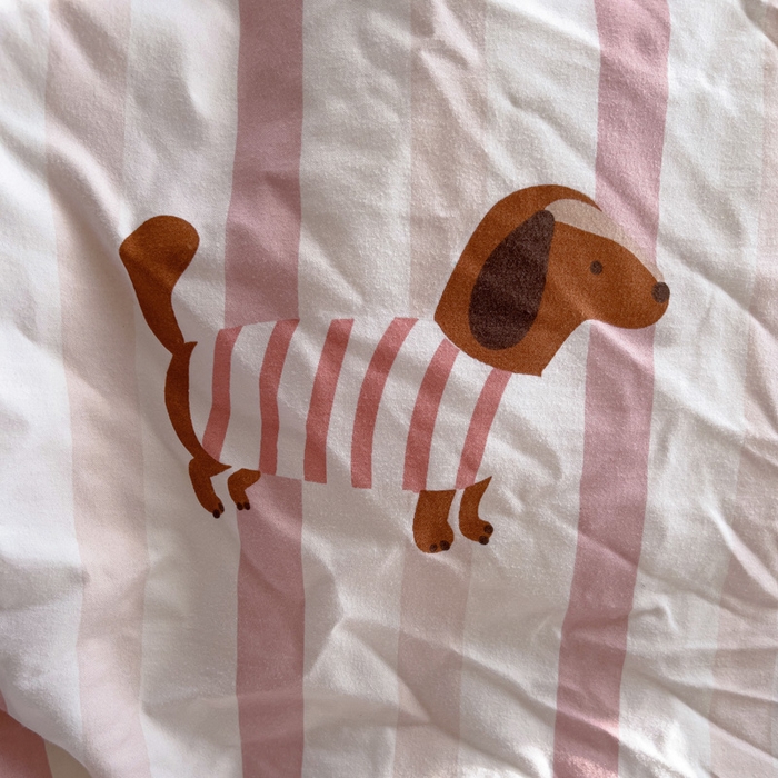 91家纺网 家纺一手货源 找家纺 仟人梦 2025新款水洗棉印花四件套 卡其诺