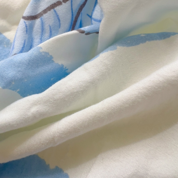 91家纺网 家纺一手货源 找家纺 仟人梦 2025新款水洗棉印花四件套 蝶舞轻盈