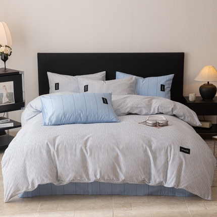 91家纺网 家纺一手货源 找家纺 （总）女子家纺 2025新款简约40支13070纯棉贴标四件套