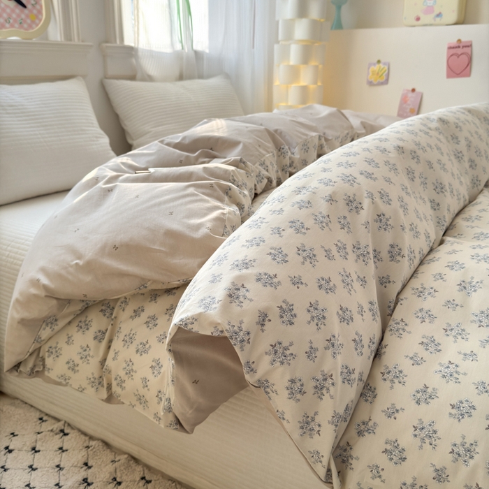 91家纺网 家纺一手货源 找家纺 清雅福 2025全棉13372小清新四件套和单被套早春系列第二批--单被套 芭莎夫人