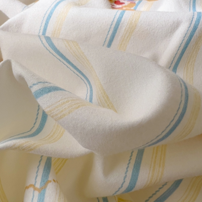 91家纺网 家纺一手货源 找家纺 仟人梦 2025新款水洗棉印花四件套 心乐熊