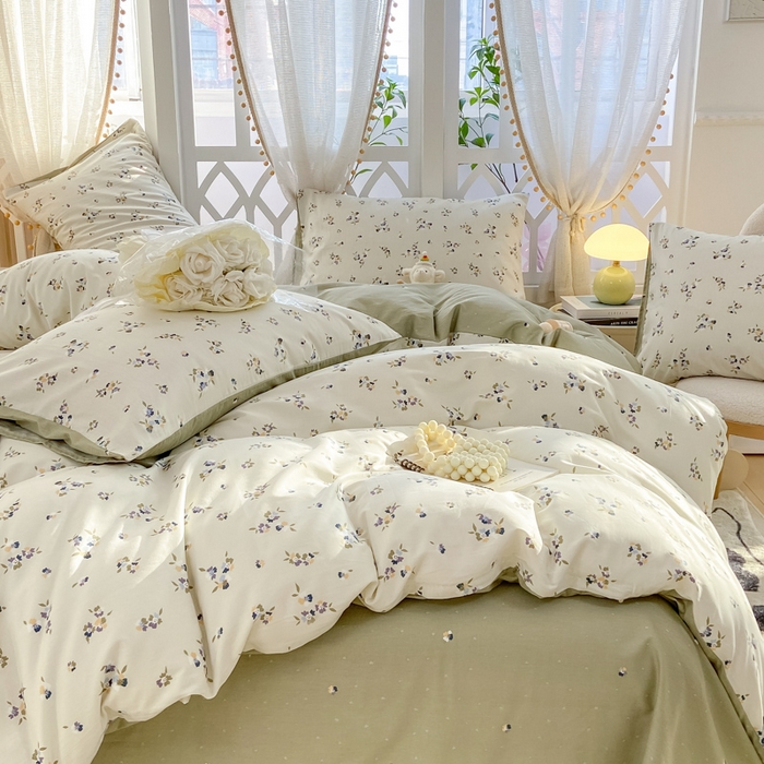 91家纺网 家纺一手货源 找家纺 帅露家纺 2025开春新品全棉喷气13070小清新印花纯棉全棉四件套 扶摇