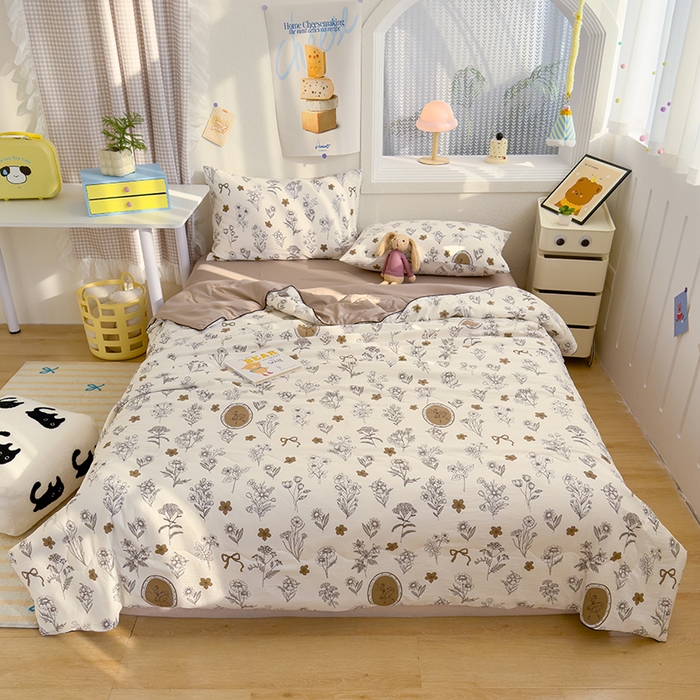 91家纺网 家纺一手货源 找家纺 老帅2025A类水洗双层纱夏被夏凉被空调被被芯直播爆款（有买家秀）芭提雅