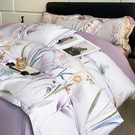 91家纺网 家纺一手货源 找家纺 （总）帛美家纺 2025新款40S莱赛尔天丝棉数码印花四件套（提供买家秀）