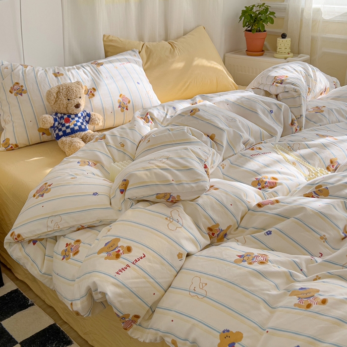 91家纺网 家纺一手货源 找家纺 （总）仟人梦 2025新款水洗棉印花四件套