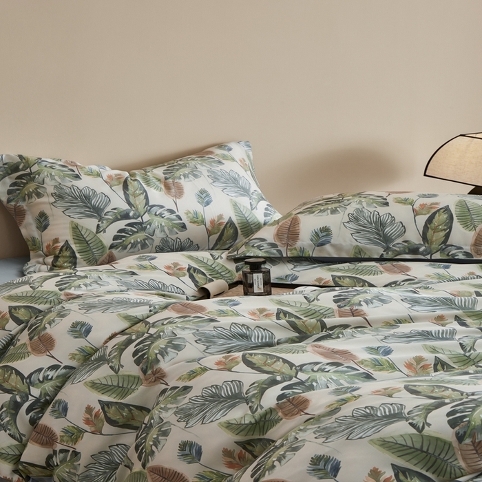 91家纺网 家纺一手货源 找家纺 顾家家居 2025新款莱塞尔数码印花四件套 曼茂