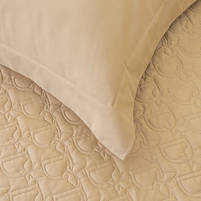 91家纺网 家纺一手货源 找家纺 金喜2025新款100支全棉枕套宽边工艺100S长绒棉枕头套-莫兰迪色系 迷雾金