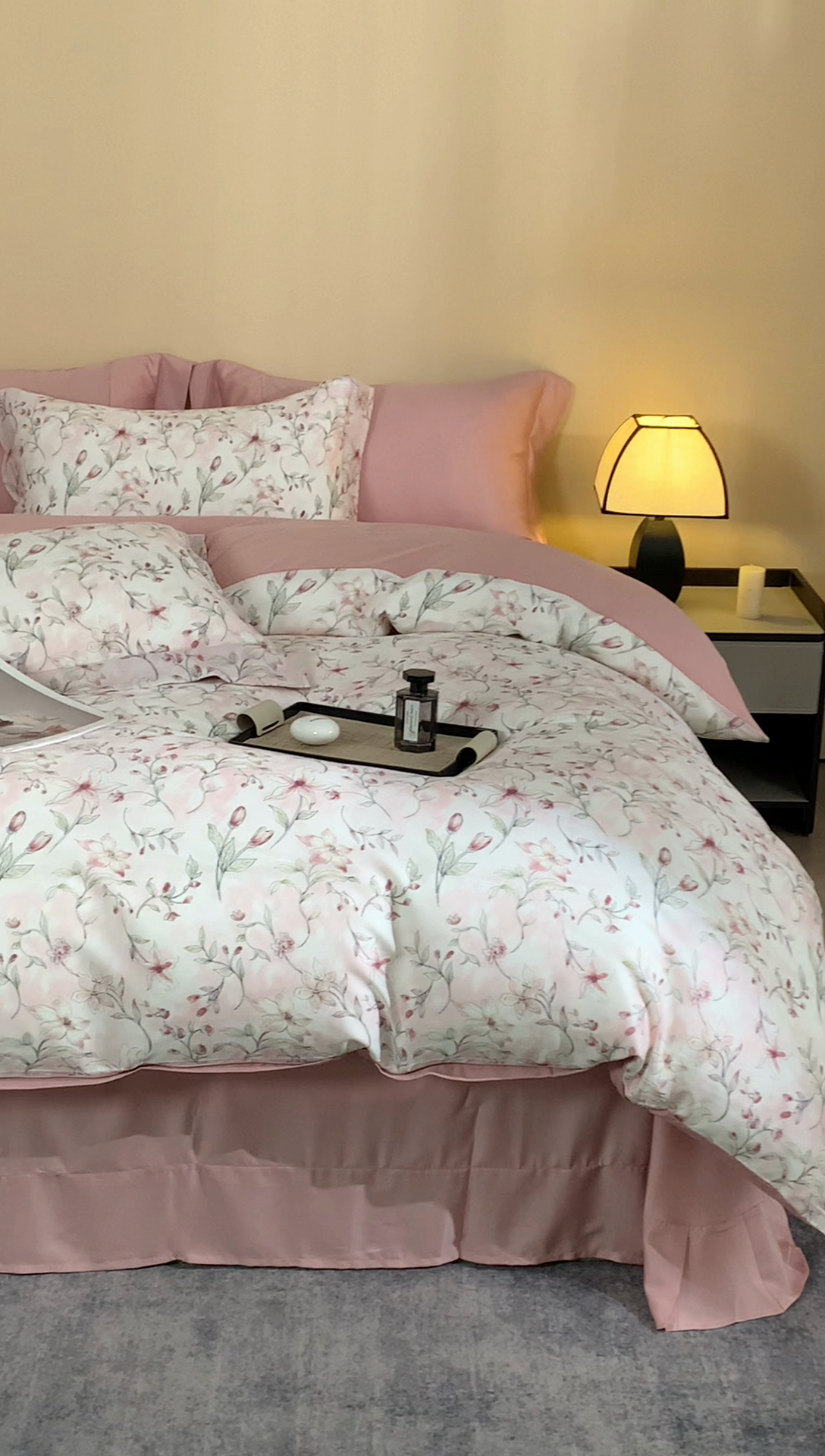 91家纺网 家纺一手货源 找家纺 顾家家居 2025新款莱塞尔数码印花四件套 云若依