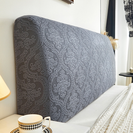 逐日沙发套 2025新款提花绒床头罩-欧艺 深灰