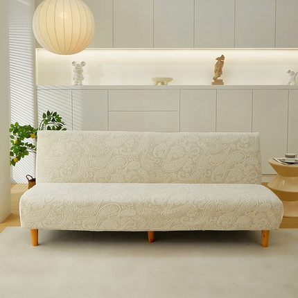 91家纺网 家纺一手货源 找家纺 逐日沙发套 2025新款提花绒沙发床套-古罗 米白