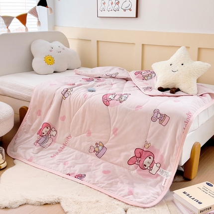 91家纺网 家纺一手货源 找家纺 （总）鱼宝 2025新款三丽鸥凉感丝夏被