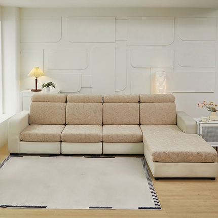 91家纺网 家纺一手货源 找家纺 逐日沙发套 2025提花沙发笠-古罗 卡其