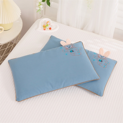 91家纺网 家纺一手货源 找家纺 （总）仁宇枕业 2025新款新品枕芯全棉绣花卡通天线兔宝宝儿童全荞麦枕头枕芯