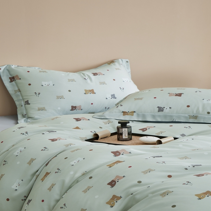 91家纺网 家纺一手货源 找家纺 顾家家居 2025新款莱塞尔数码印花四件套 瑞琦