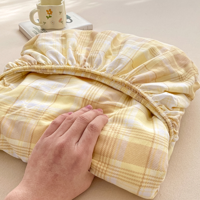 91家纺网 家纺一手货源 找家纺 芷凡家纺 2025新款水洗云朵棉印花床笠 希格文