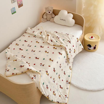 91家纺网 家纺一手货源 找家纺 （总）嗨生活 2025年新款针织棉夏被 儿童夏被 幼儿园夏凉被