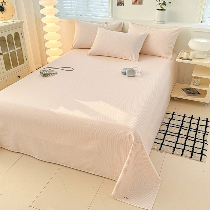 91家纺网 家纺一手货源 找家纺 眠博士2025新款全棉老粗布床单 老粗布床单-细条玉