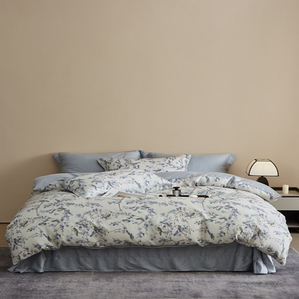 91家纺网 家纺一手货源 找家纺 顾家家居 2025新款莱塞尔数码印花四件套 渝蓉