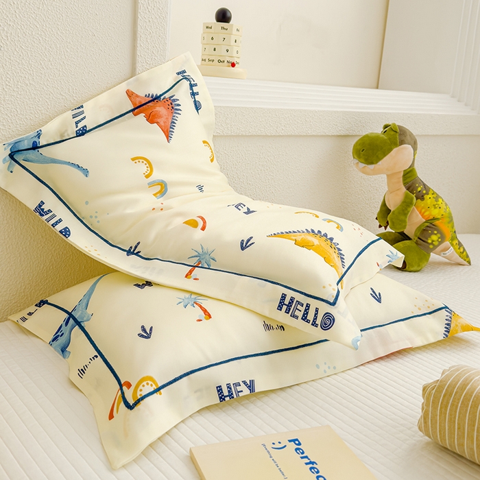 91家纺网 家纺一手货源 找家纺 （总）良佐生活 2025新款50支夏天A类莱赛尔天丝枕套学生卡通儿童枕套冰丝枕头套