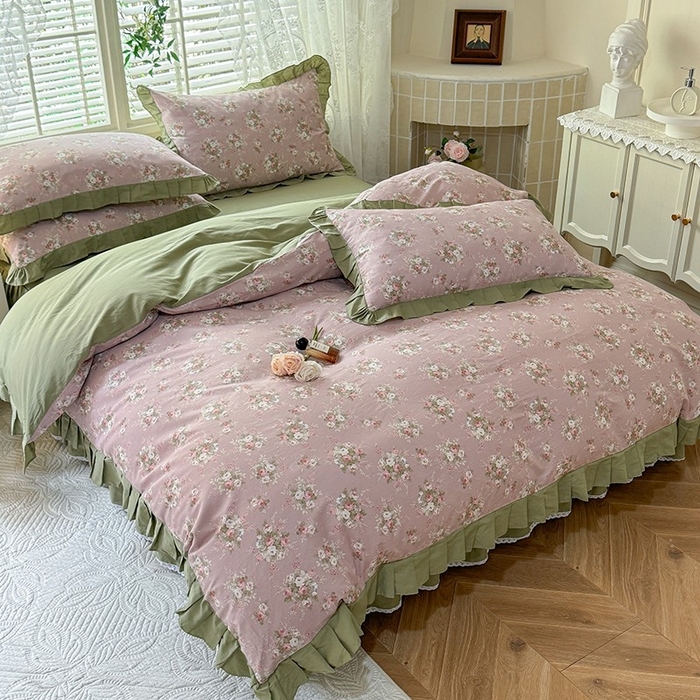 91家纺网 家纺一手货源 找家纺 （总）美达家纺 2025新款全棉纯色单床裙