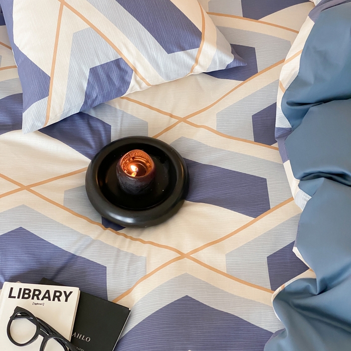 91家纺网 家纺一手货源 找家纺 帅露 2025开春新品全棉喷气13070小清新印花纯棉全棉四件套 克洛伊