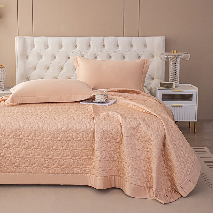 91家纺网 家纺一手货源 找家纺 金喜2025新款100支全棉枕套宽边工艺100S长绒棉枕头套-莫兰迪色系 繁花橙