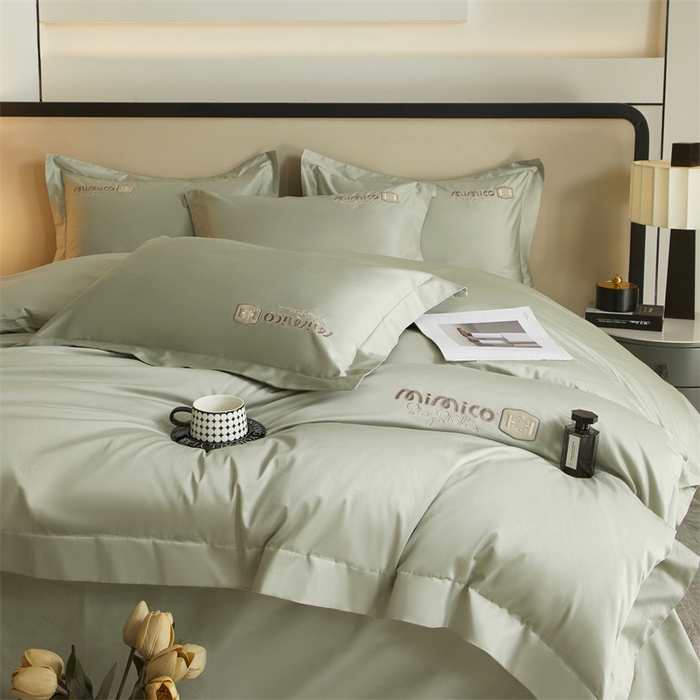 91家纺网 家纺一手货源 找家纺 （总）品乐家纺 2025新款100支双股长绒棉刺绣款四件套-静雅系列