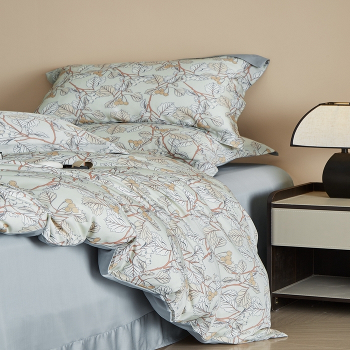 91家纺网 家纺一手货源 找家纺 顾家家居 2025新款莱塞尔数码印花四件套 蔓艺