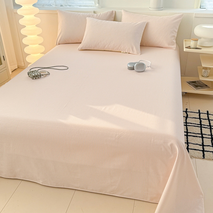 91家纺网 家纺一手货源 找家纺 眠博士2025新款全棉老粗布床单 老粗布床单-细条玉