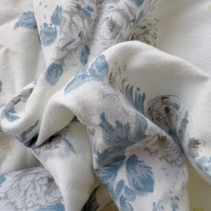 91家纺网 家纺一手货源 找家纺 仟人梦 2025新款水洗棉印花四件套 嫣语花开