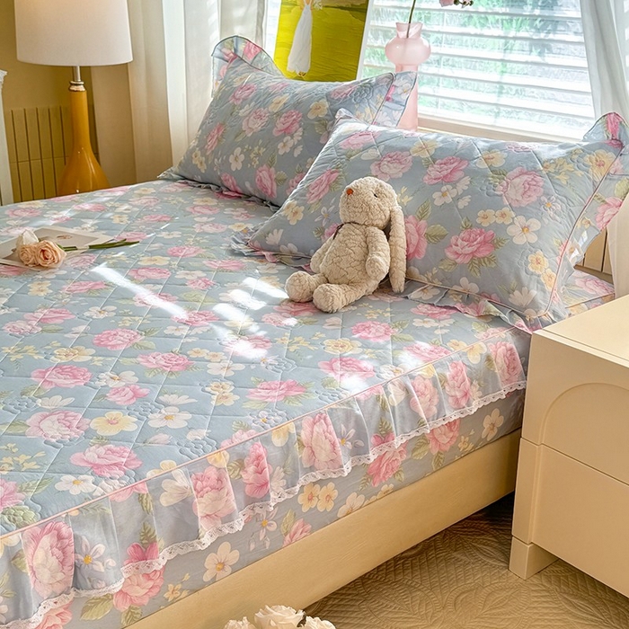 91家纺网 家纺一手货源 找家纺 （总）美达家纺 2025新款全棉印花夹棉床笠