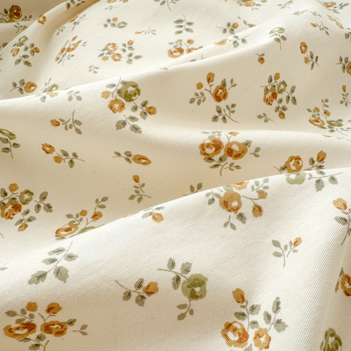 91家纺网 家纺一手货源 找家纺 清雅福 2025全棉13372小清新四件套和单被套早春系列第二批--四件套 秋雨花恋