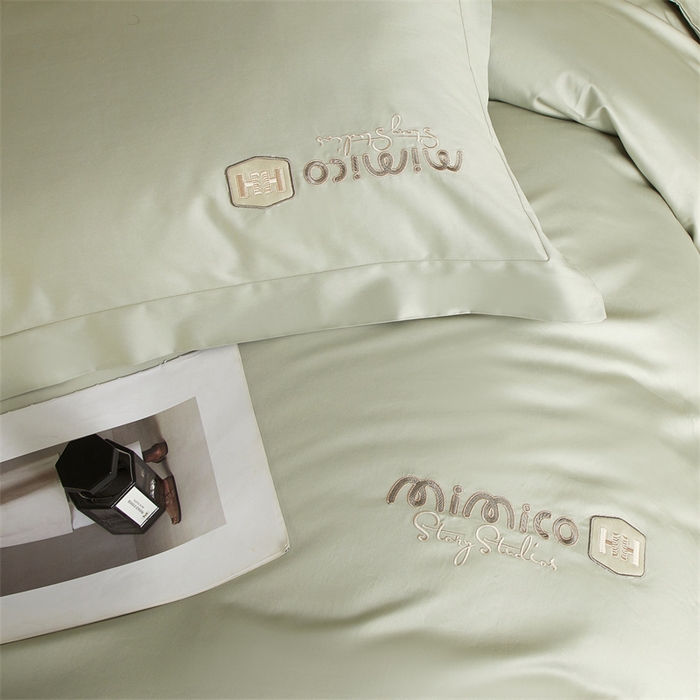 91家纺网 家纺一手货源 找家纺 （总）品乐家纺 2025新款100支双股长绒棉刺绣款四件套-静雅系列