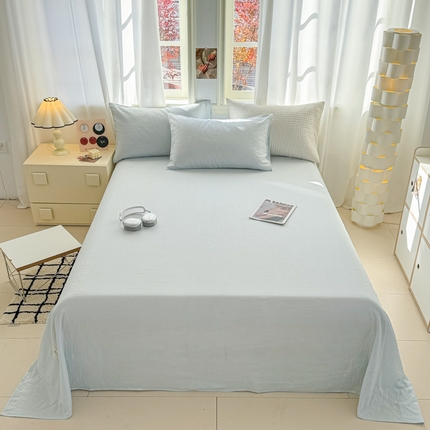 眠博士2025新款全棉双层纱床单 双层纱床单-暮色兰