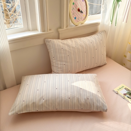 清雅福 2025全棉13372小清新四件套和单被套早春系列第二批--单枕套 渡心