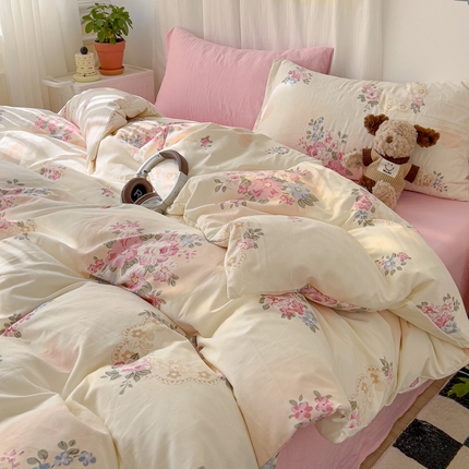 91家纺网 家纺一手货源 找家纺 （总）仟人梦 2025新款水洗棉印花四件套