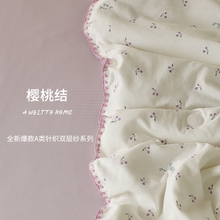 91家纺网 家纺一手货源 找家纺 （总）暖阳 2025年新款大豆双层纱夏被四件套