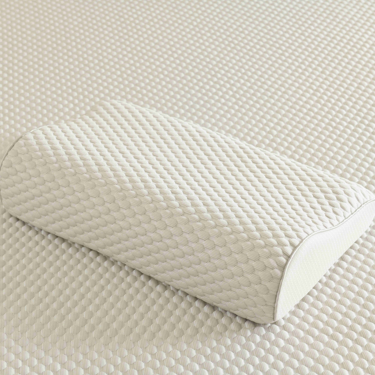 91家纺网 家纺一手货源 找家纺 小猫派 2025新款夏季冰丝凉感豆豆乳胶枕套清凉儿童记忆枕芯套 单枕套–纯灰